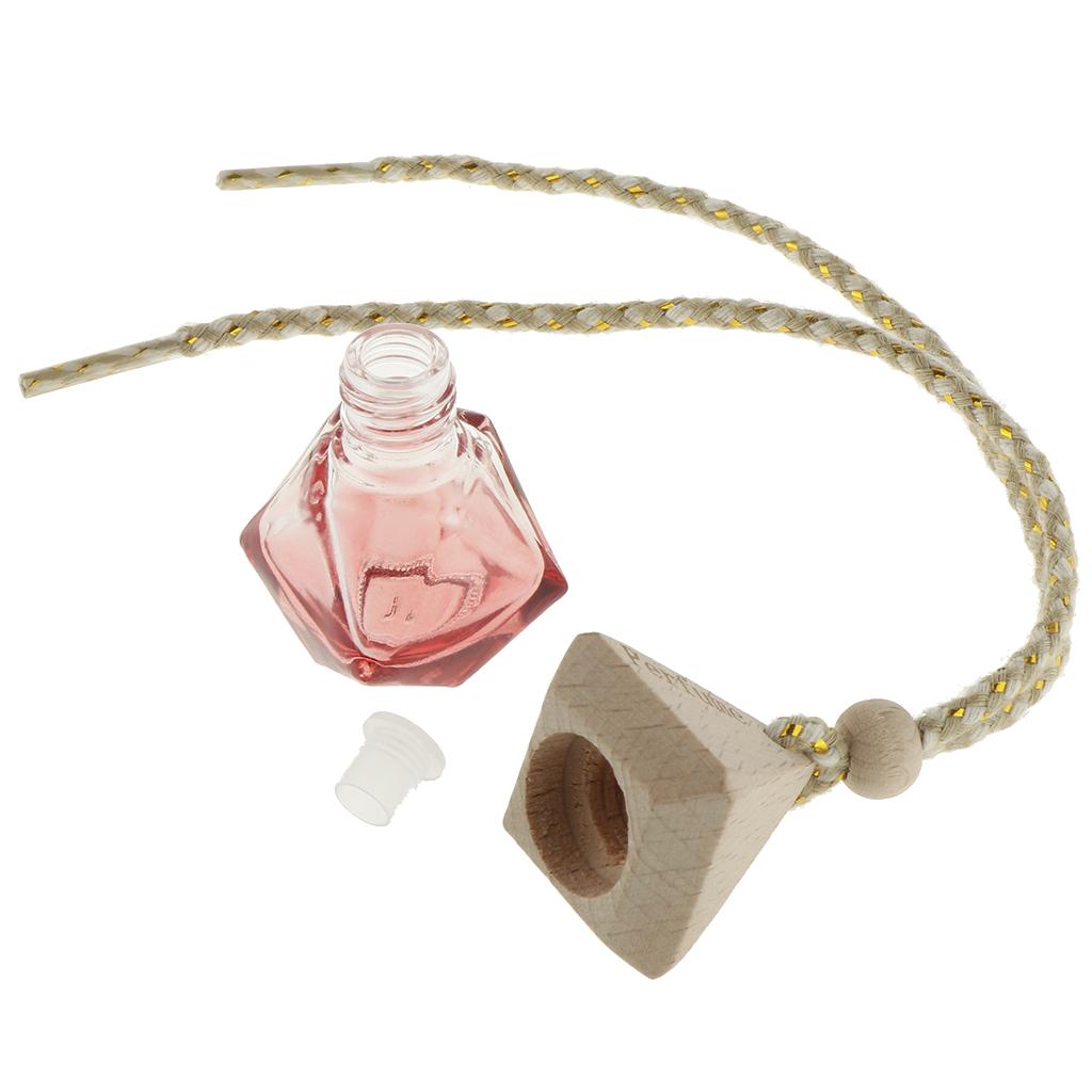 Glass Hanging Car Perfume Bottle Essential Oil Fragrance Bottle Red