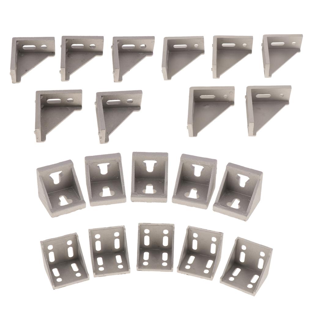 5Pcs Aluminum Profile Corner Bracket L Shape Right Angle Connectors 4545