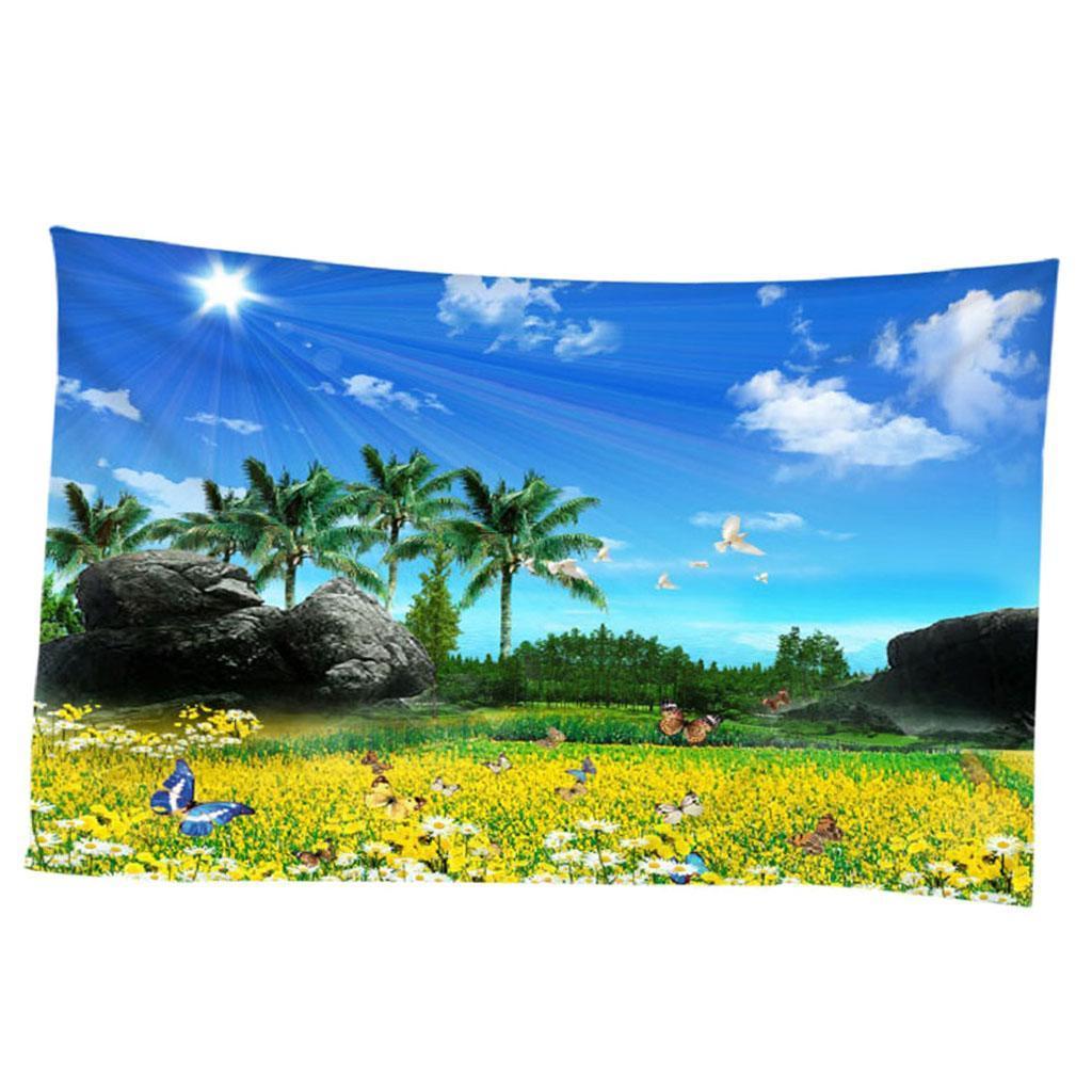 Pastoral Beauty Tapestry Hang Wall Blanket Digital Printing Decor 150x150cm