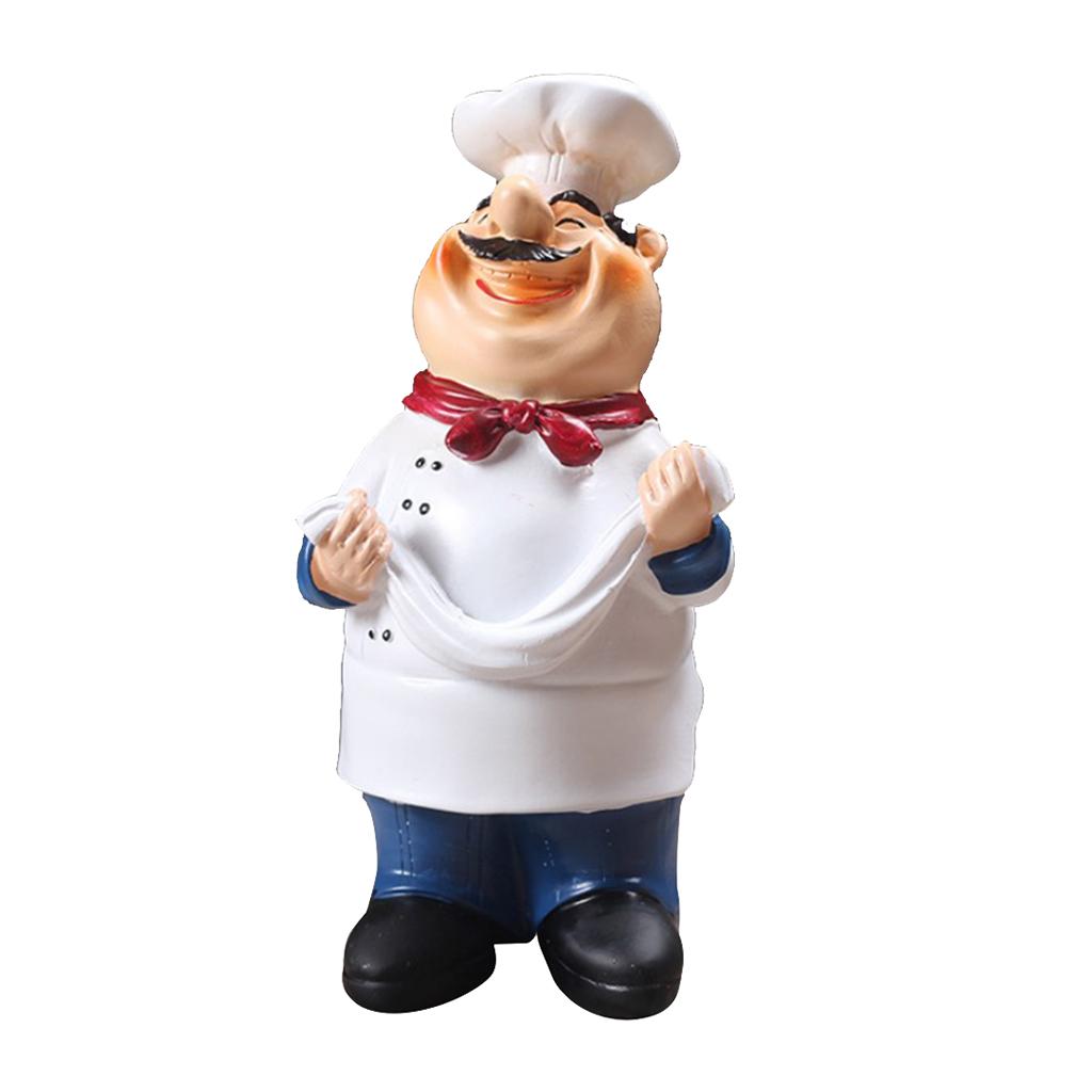 Resin Chef Kitchen Decor Table Centerpiece Figurine Home Collectible Noodle