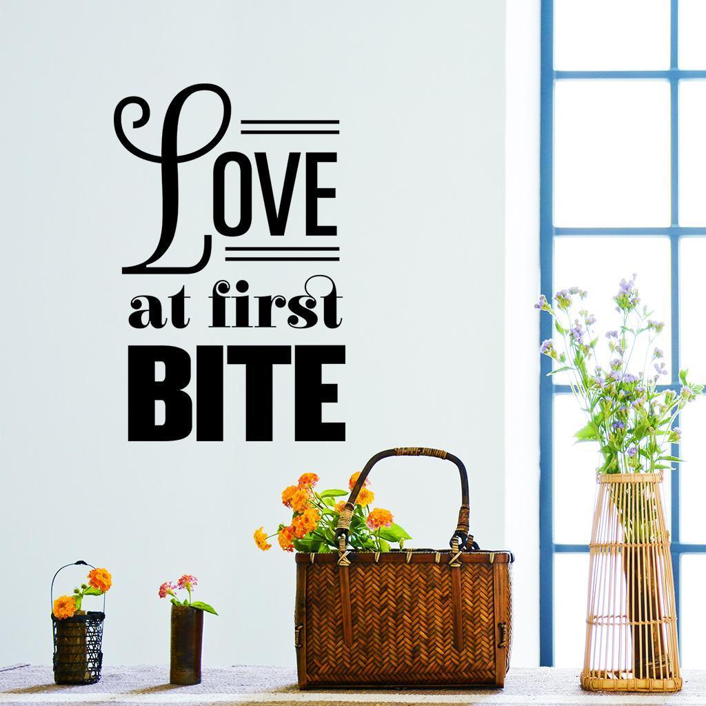 PVC Wall Stickers Murals Love At First Bite for Home Decoration