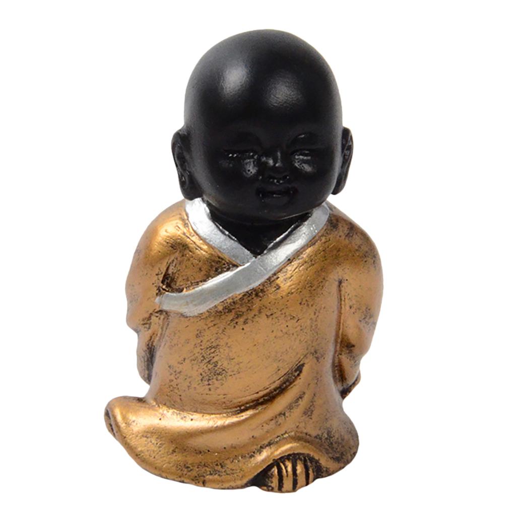 Resin Buddha Statue Monk Figurine Tea pet  Ornaments  Style02