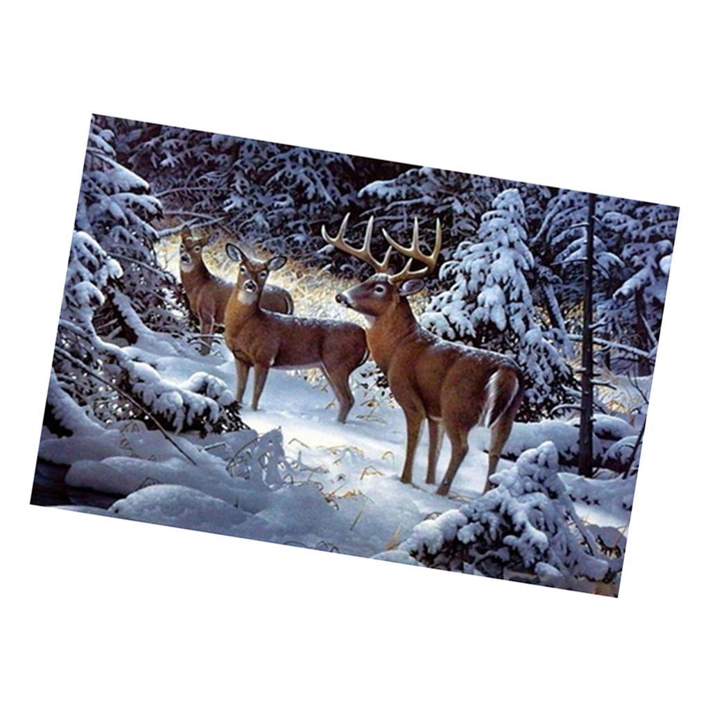 5D DIY Diamond Painting Horse Cross Stitch Embroidery Picture Reindeer