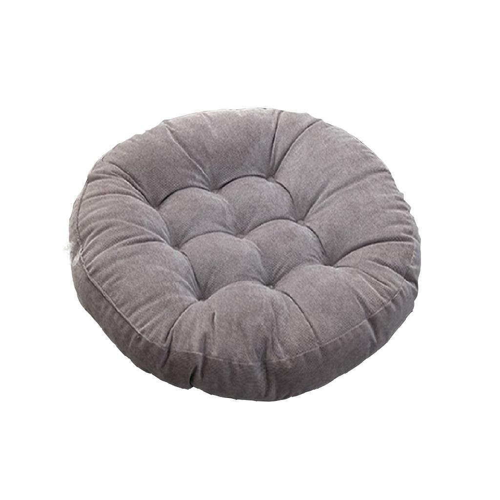 Round Office Seat Cushion Chair Pad Back Cushion Mat Tatami-mat Gray