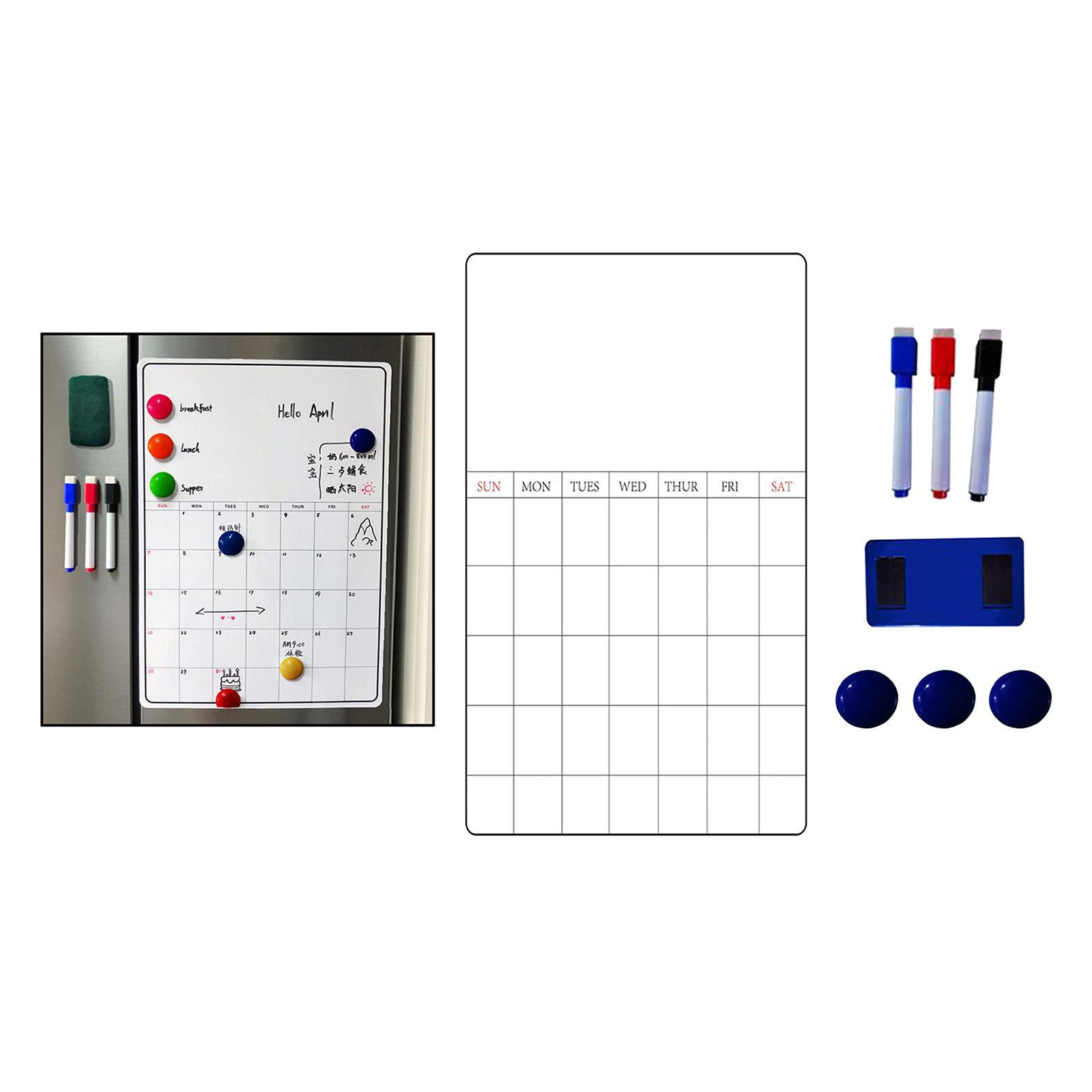 Kitchen Dry Erased Refrigerator Whiteboard Set Monthly Planner Home Decor style 1