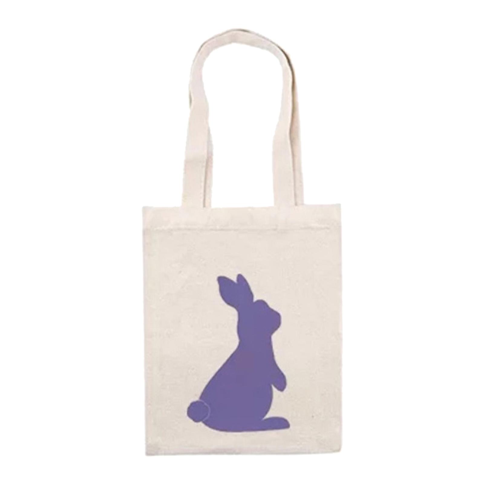 Non-woven Easter Bunny Tote Rabbit Bag Gift Festive Party Supplies Purple