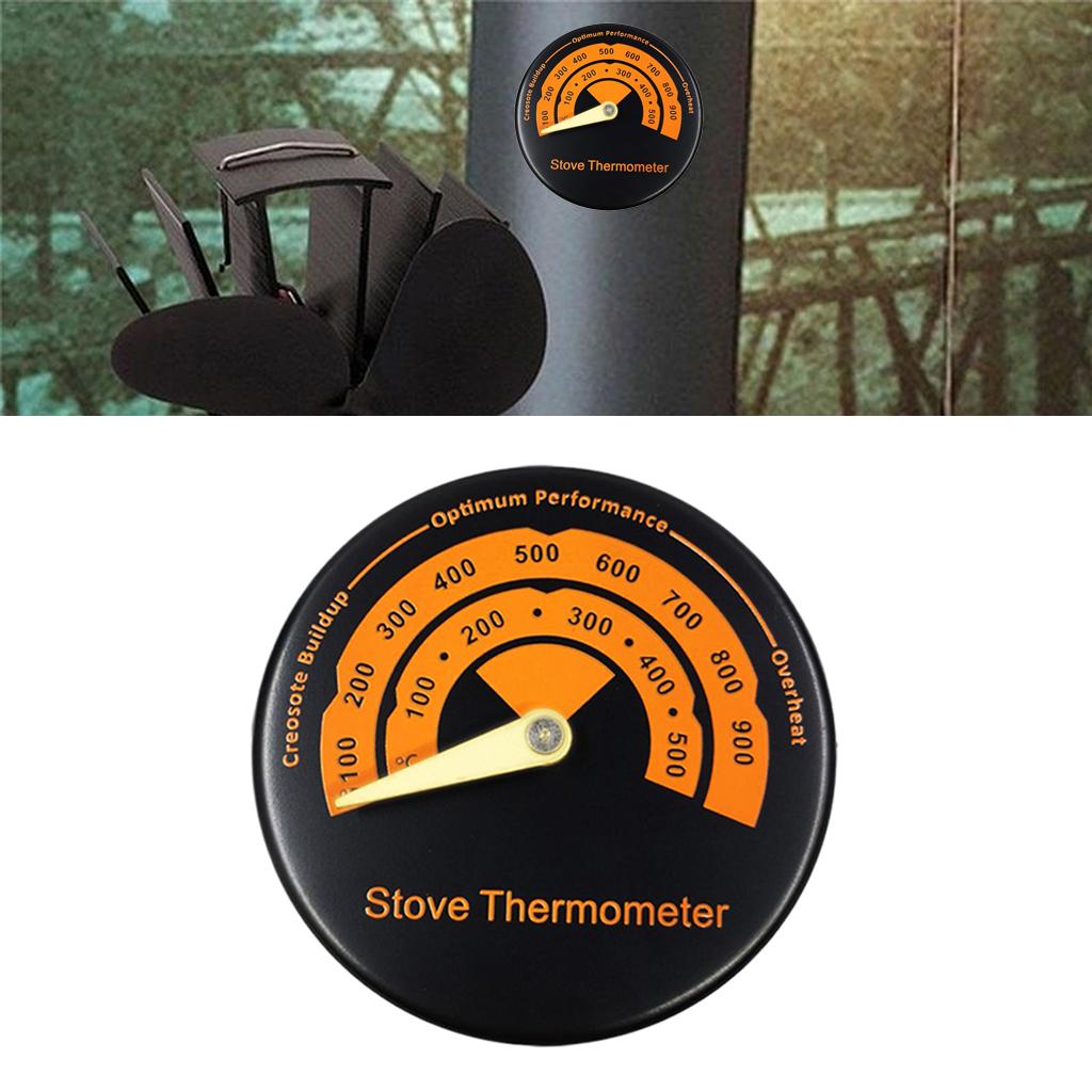 Magnetic Wood Stove Pipe Thermometer Fireplace Flue Burner Temperature Gauge