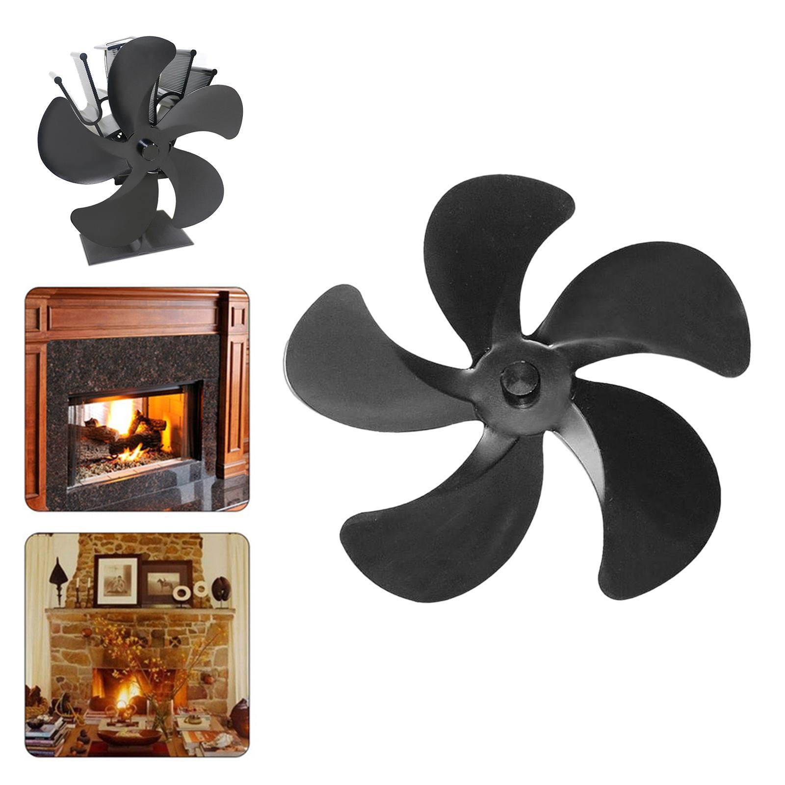 Stove Fan Replacement Blades Universal Wood-Burning Stoves Accessory Black