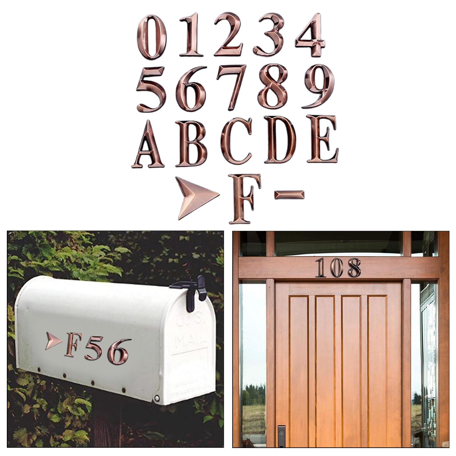 Street Address Mailbox Number Decal Sticker Self Adhesive for Apartment Room