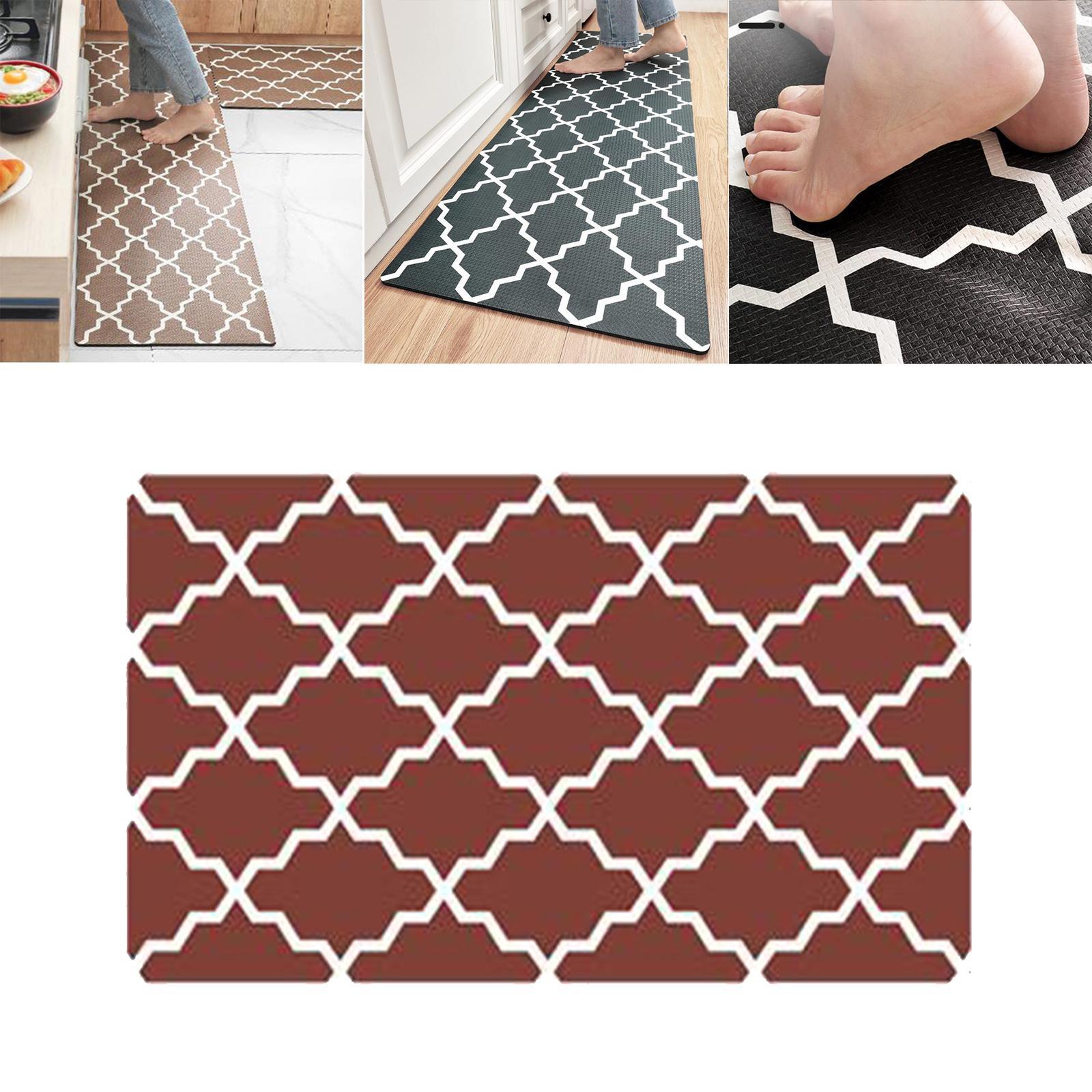 Non-Slip Kitchen Door Mat Home Floor PVC Rug Runner Carpet  Style5 Small