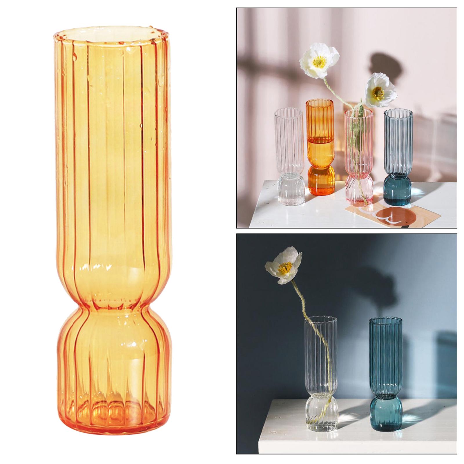 3x Glass Flower Vase Table Hydroponics Terrarium Plant Holder Container