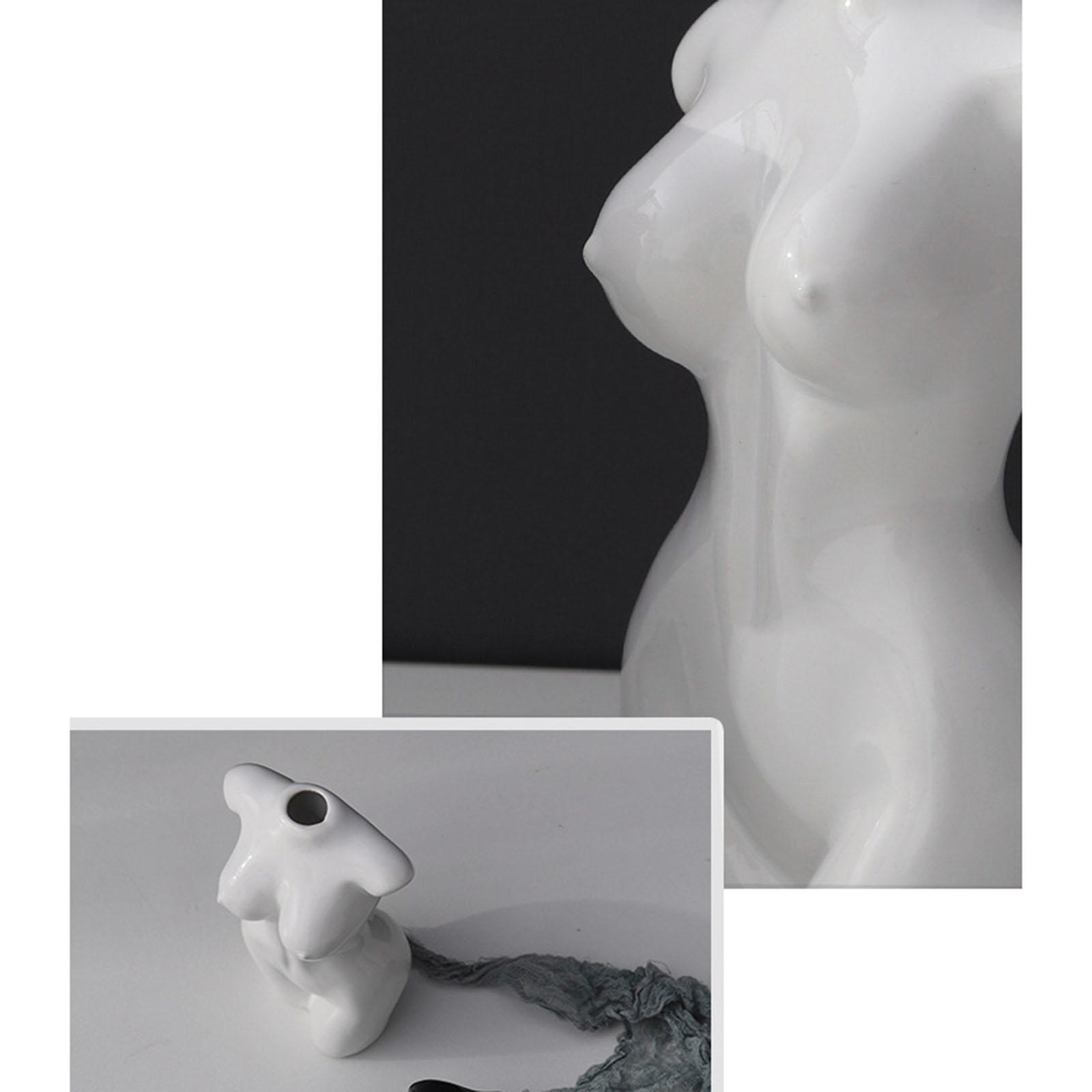 Female Body Flower Vase Female Body Sculpture Home Decor Gifts  White