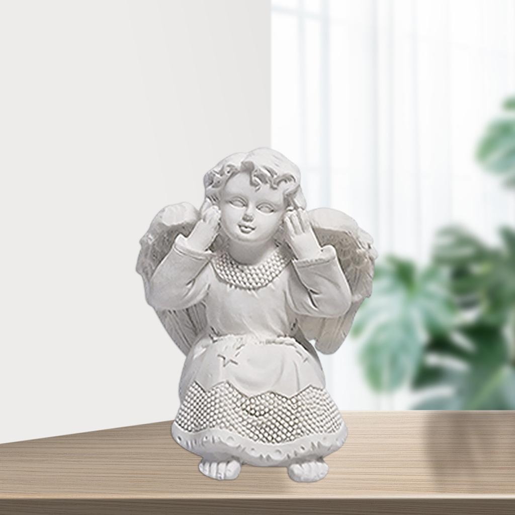 Angel Statues Ornament Desktop Home Decor 7.5cx7x8.5cm 1 Piece