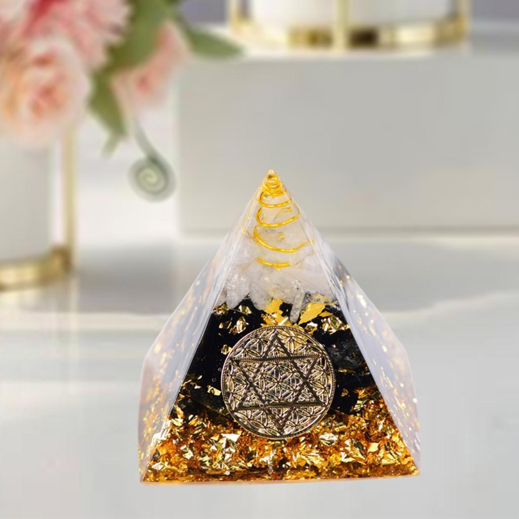 Crystal Pyramid Reiki Crystal Gemstone Energy Emf Protect Meditation Stone C