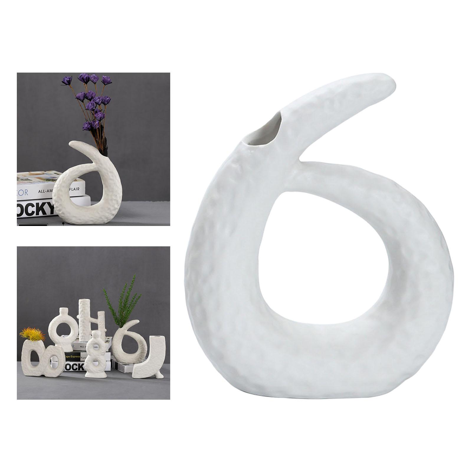 Geometric Ceramic Flower Vase Centerpiece Home Decoration 6 Shape