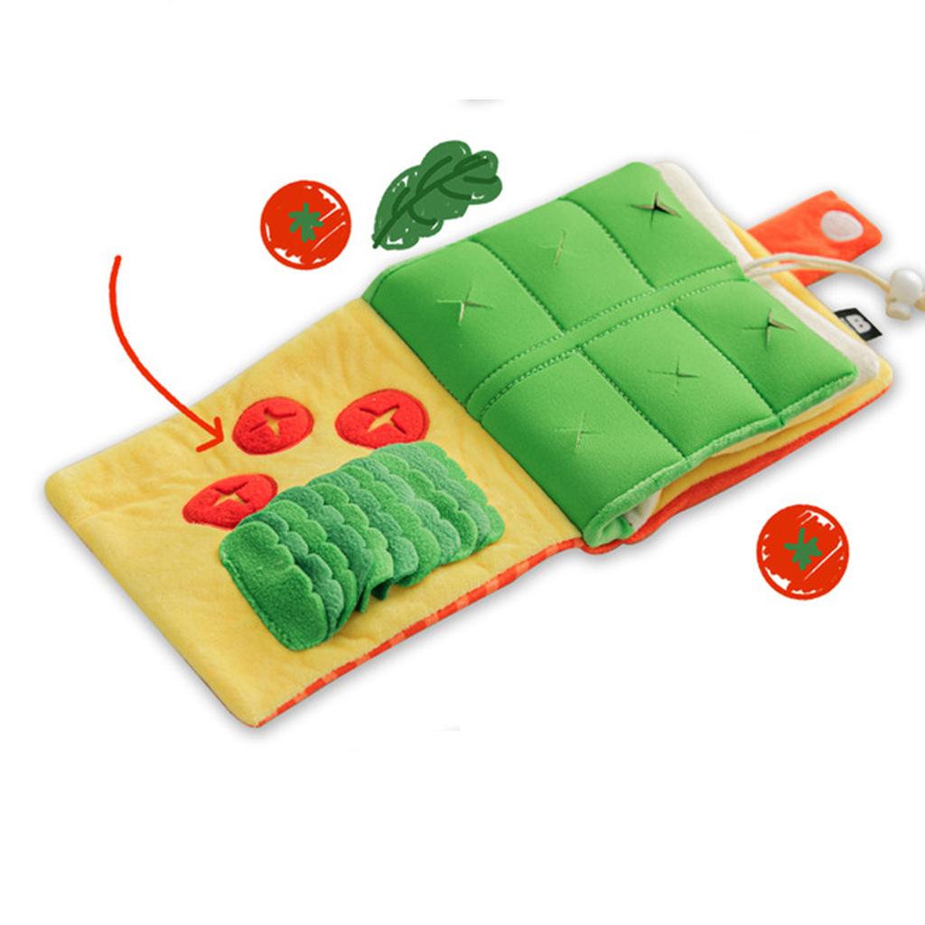 Dog Pet Training Blanket Smell Mat Puzzle Interactive Toys Chew Toys red