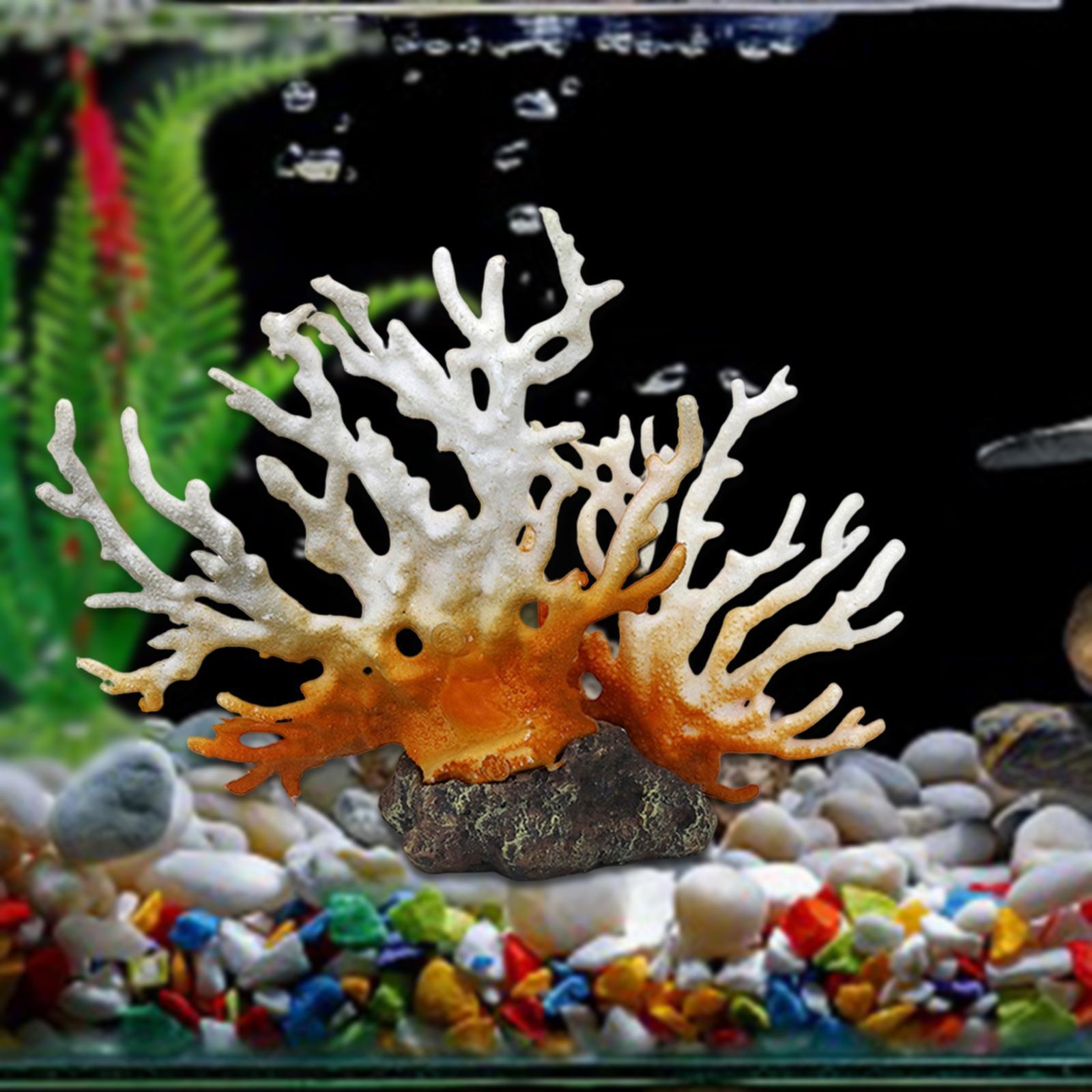 Resin Simulation Coral tree Fish Tank Decor Landscaping Decor white