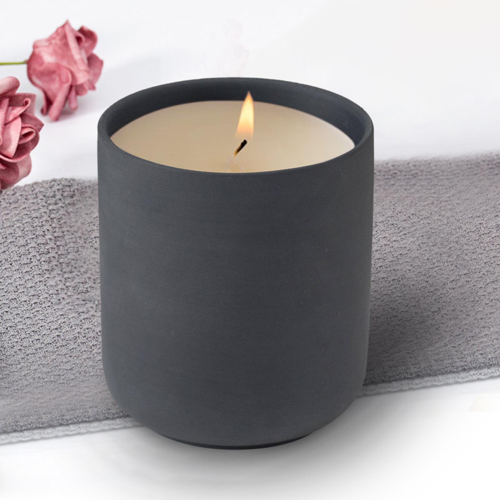 Ceramic Candle Holder Candlestick Candleholder Tealight Pot Black