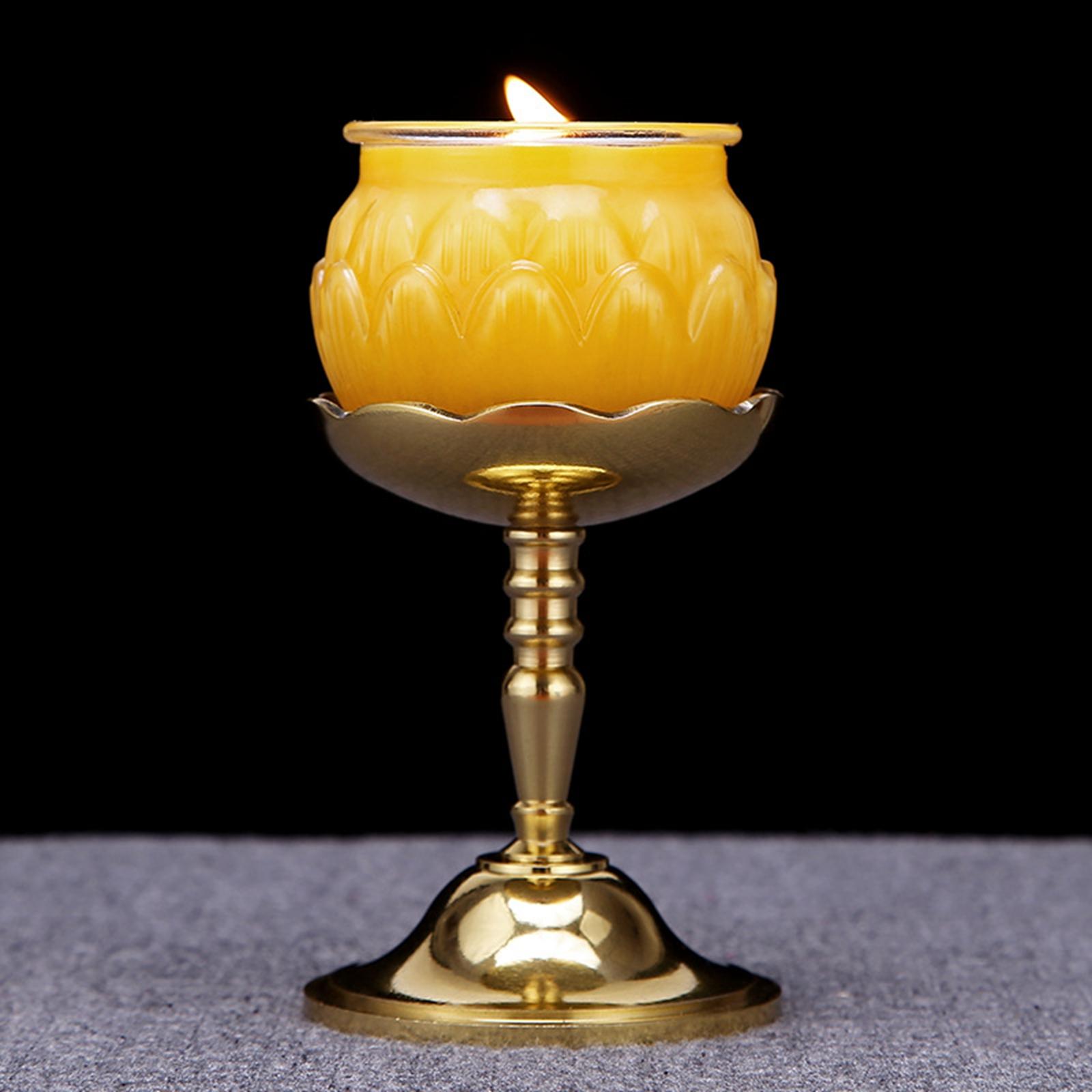Brass Ghee Lamp Holder Tibetan Tealight Holder Buddhist Altar Supplies L