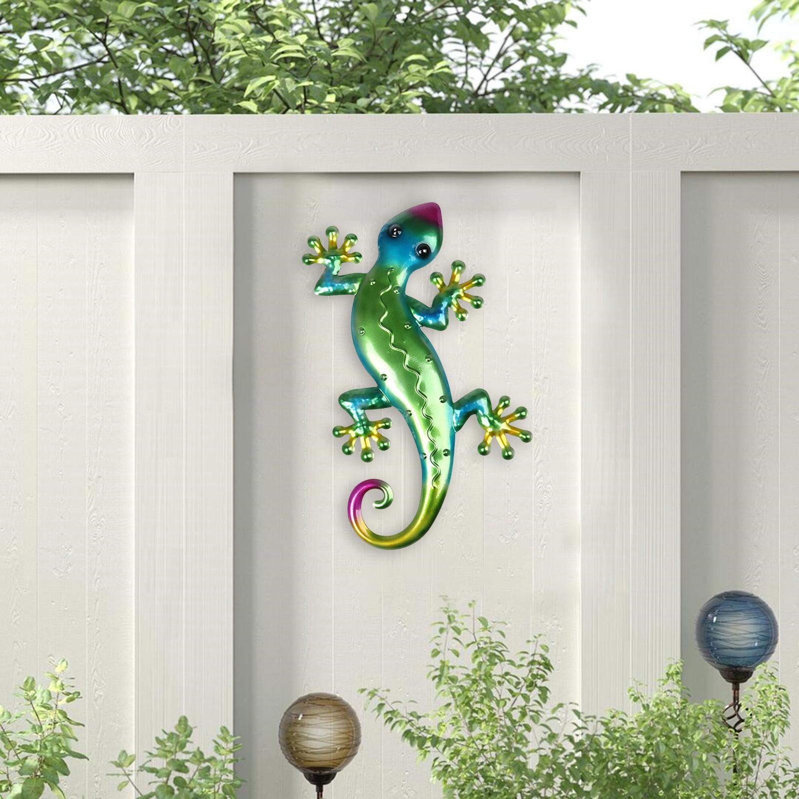 Vivid Lizard Wall Decorative Dining Room Hanging Fence Outdoor  Green 