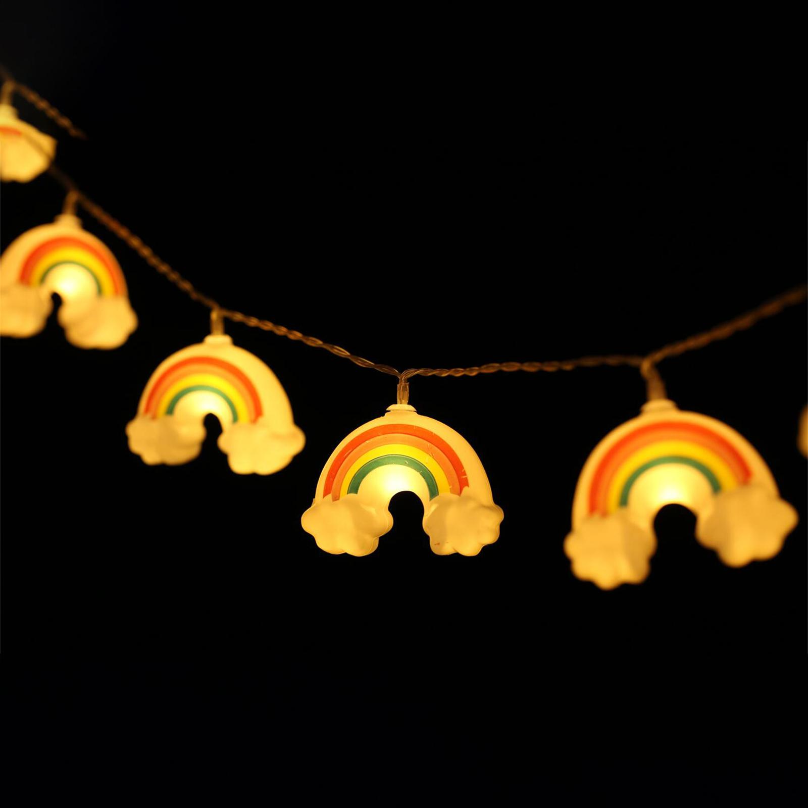 LED Rainbow String Lights Fairy Lights Lamp Funny for Holiday Party Decor