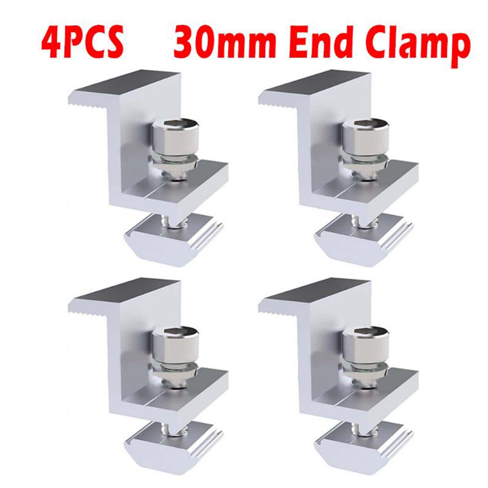 4x Solar Panel Mounting Brackets Adjustable End Clamp fit 35mm Framed Panel