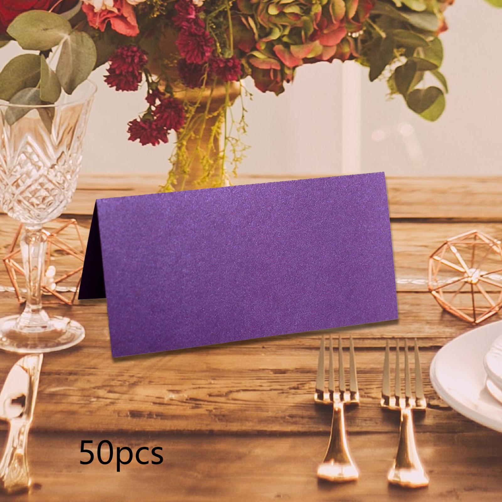 50x Wedding Place Cards Dinner Invitation Cards Name Tags for Wedding violet