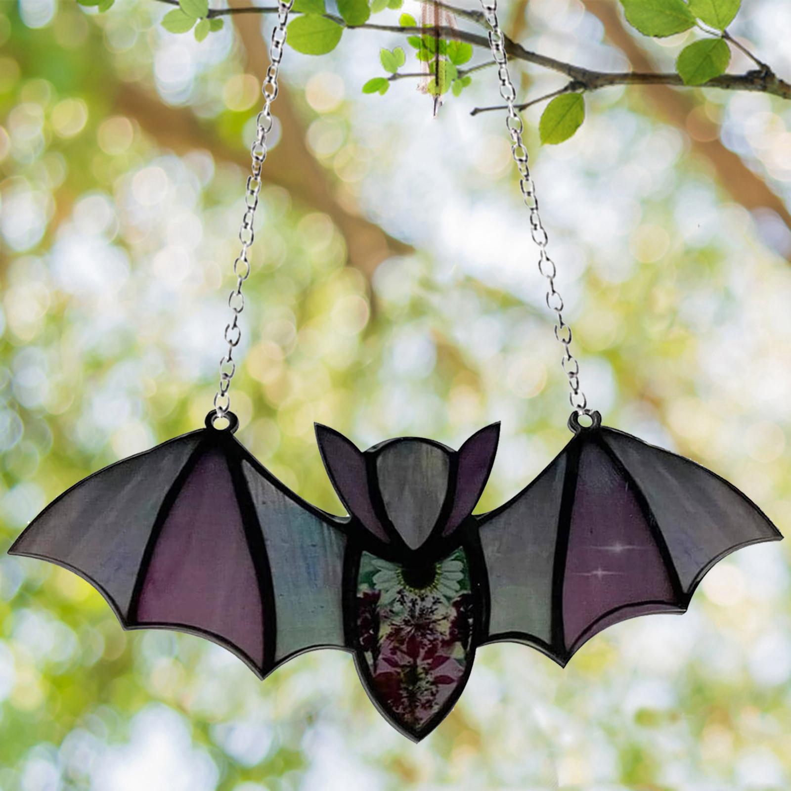 Hanging Bat Decoration Hanging Ornament Pendant for Garden Patio Home Decor 20cmx9.5cm Colorful