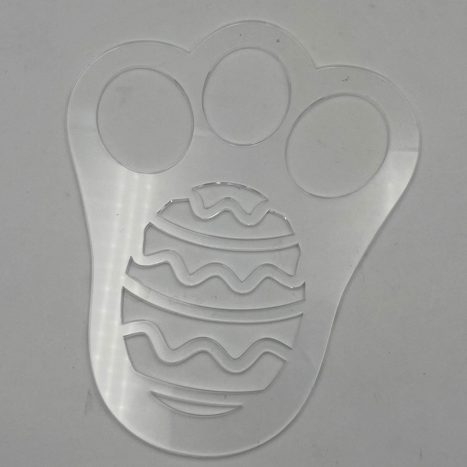 Easter Bunny Footprint Stencil Acrylic Spray Paint Stencil Hunt Template