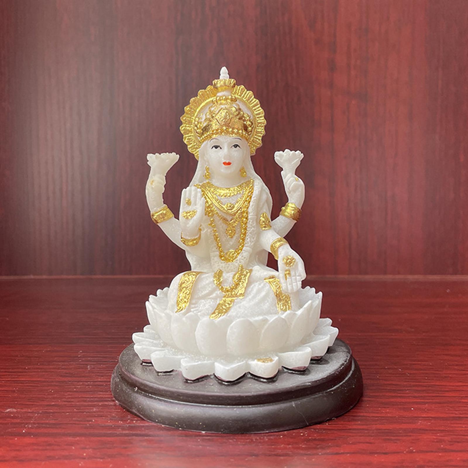Hindu Goddess Lakshmi Statue Lakshmi Figurine for Living Room Cabinet Office