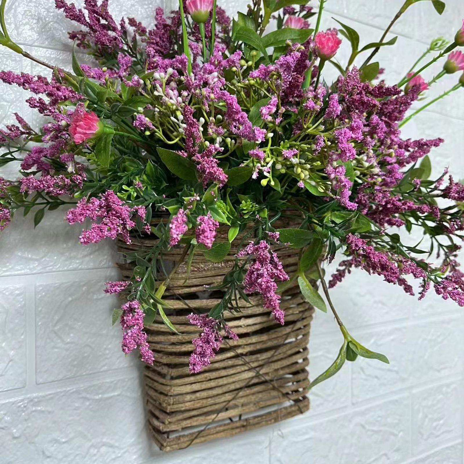 Hanging Basket Wreath Artificial Flower Wreath for Celebration Wedding Party