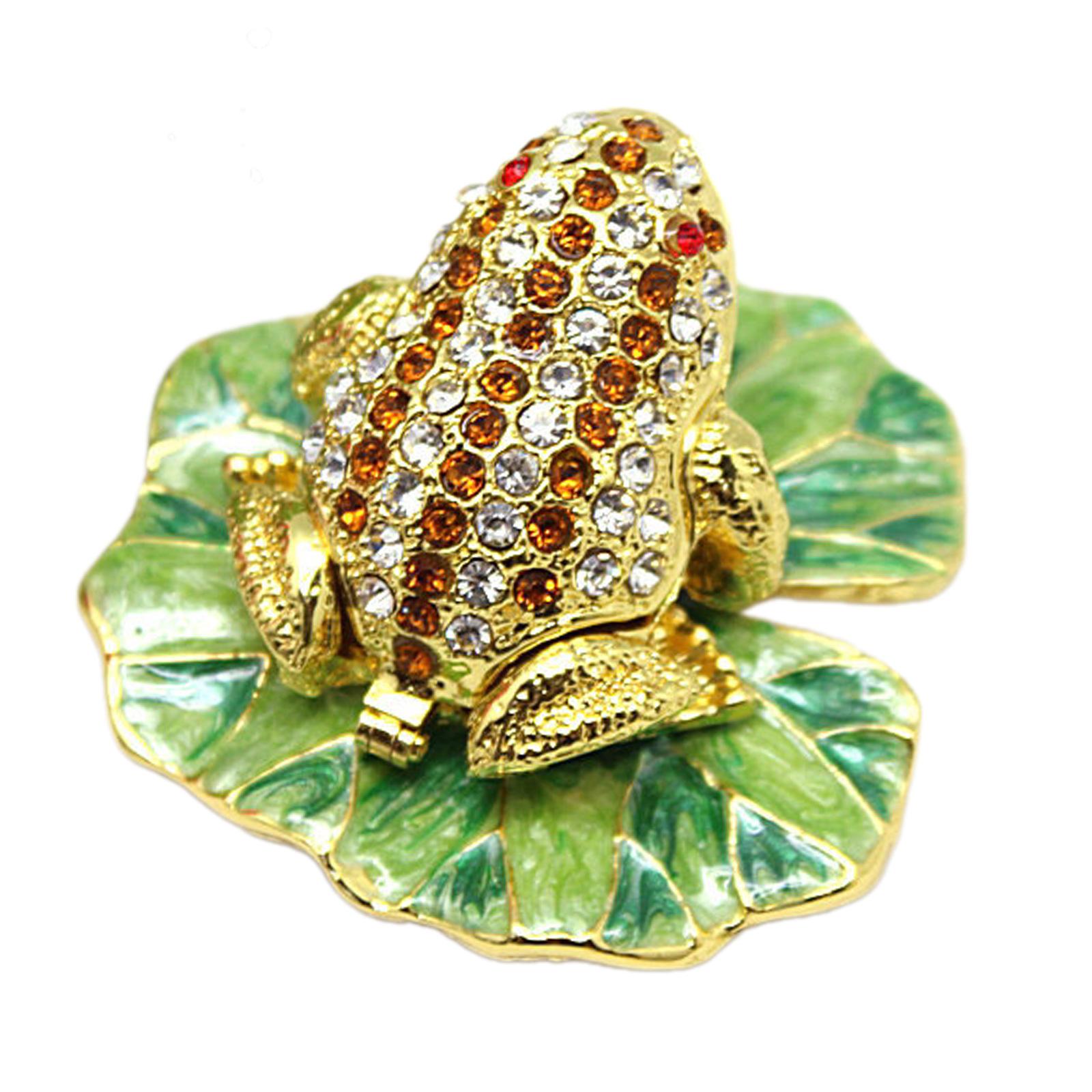 Enamel Frog Trinket Box