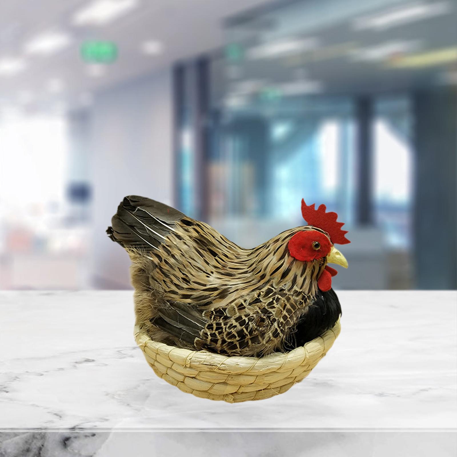 Chicken Simulation Model Artificial Feather Prop for Farm Kitchen Store