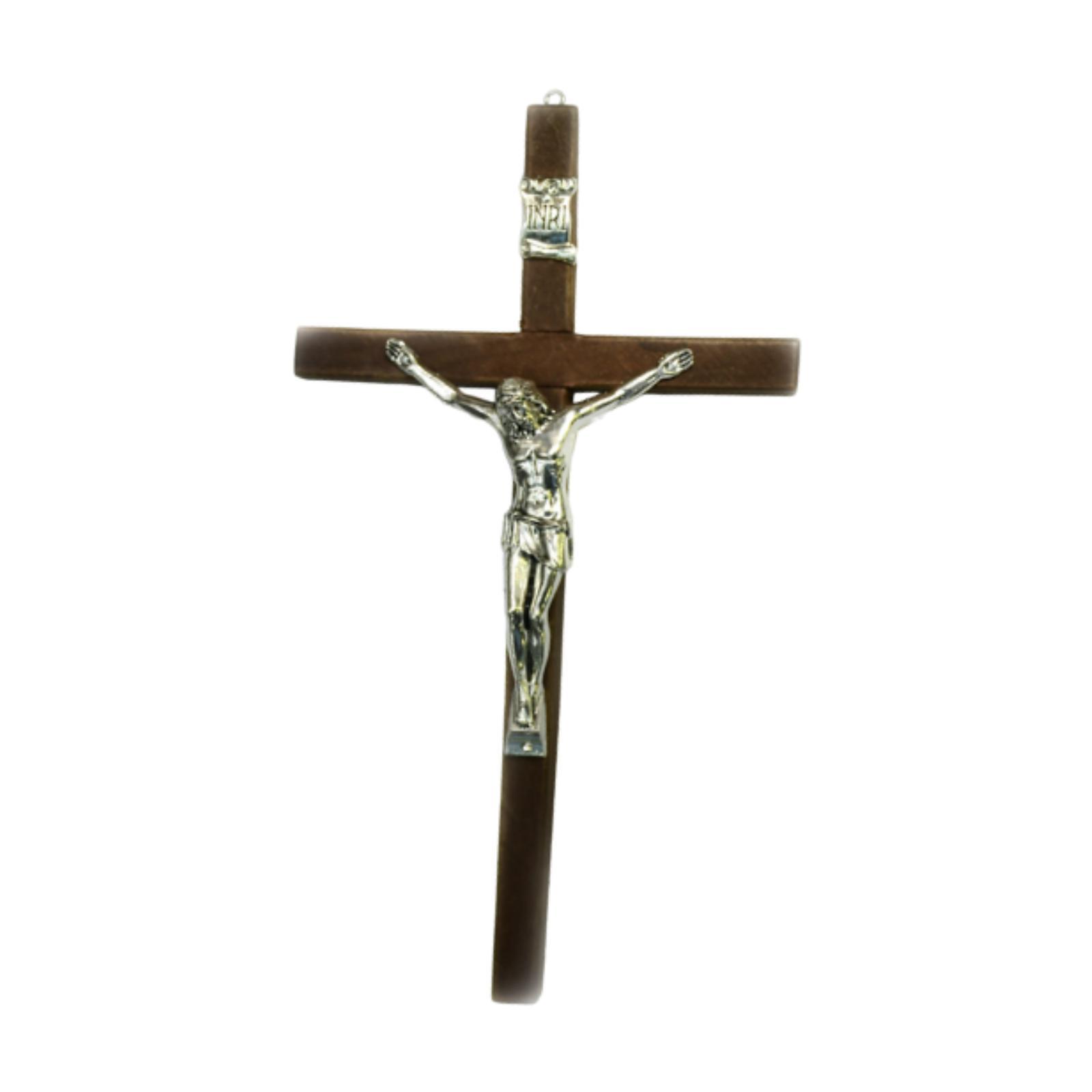 Wall Crucifix Cross 12" Wood