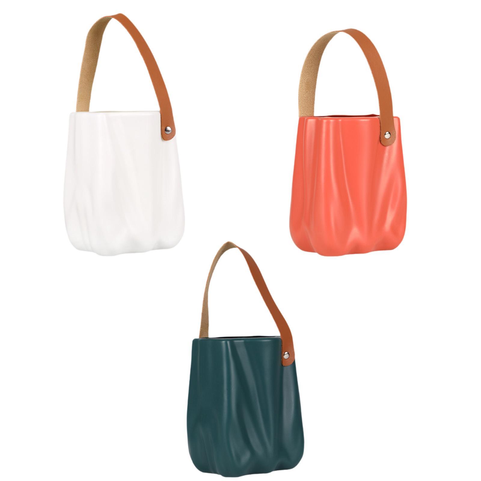 Handbag Vase Home Furnishing Table Centerpiece for Bedroom Farmhouse Balcony White