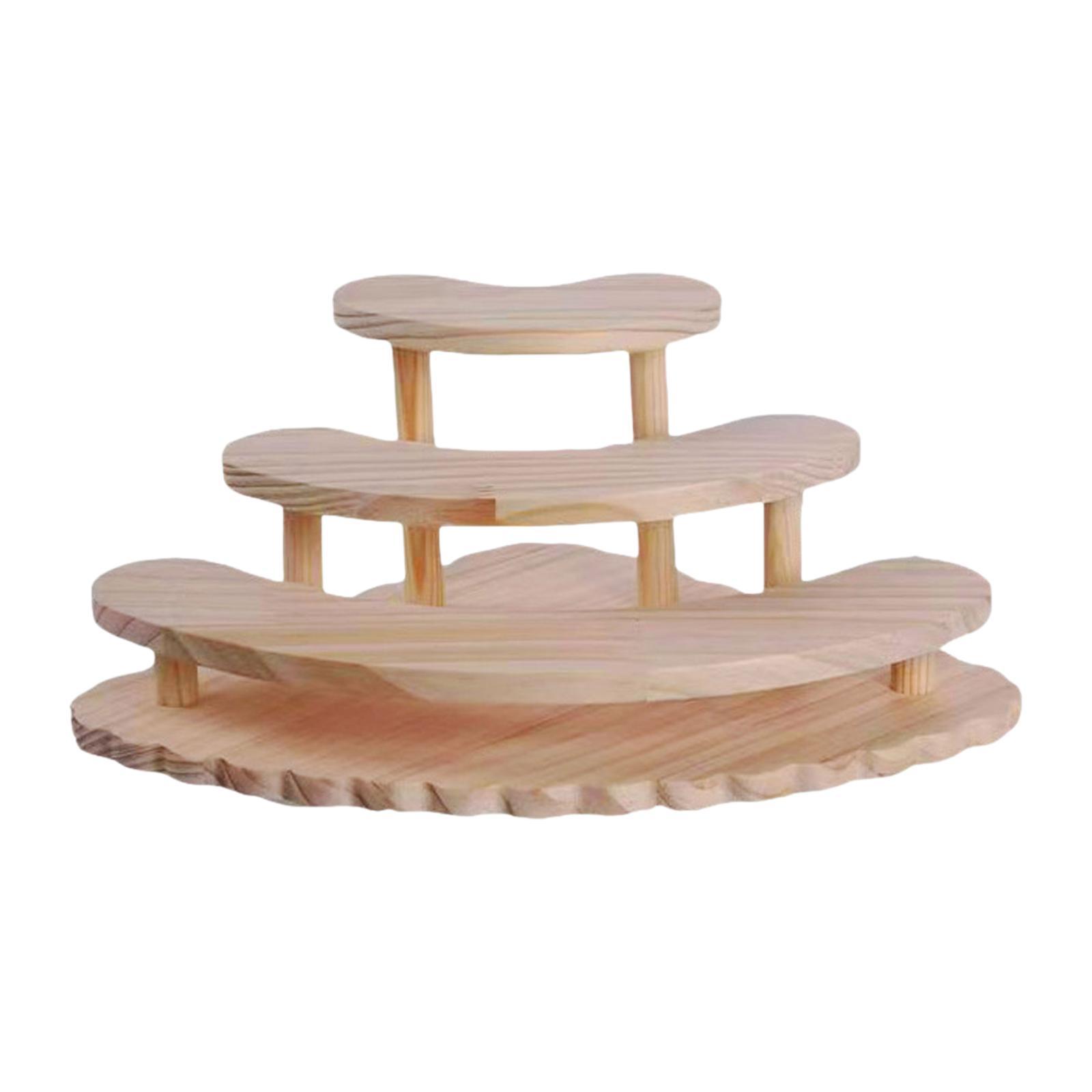 Wooden Display Riser Shelf 3 Layer