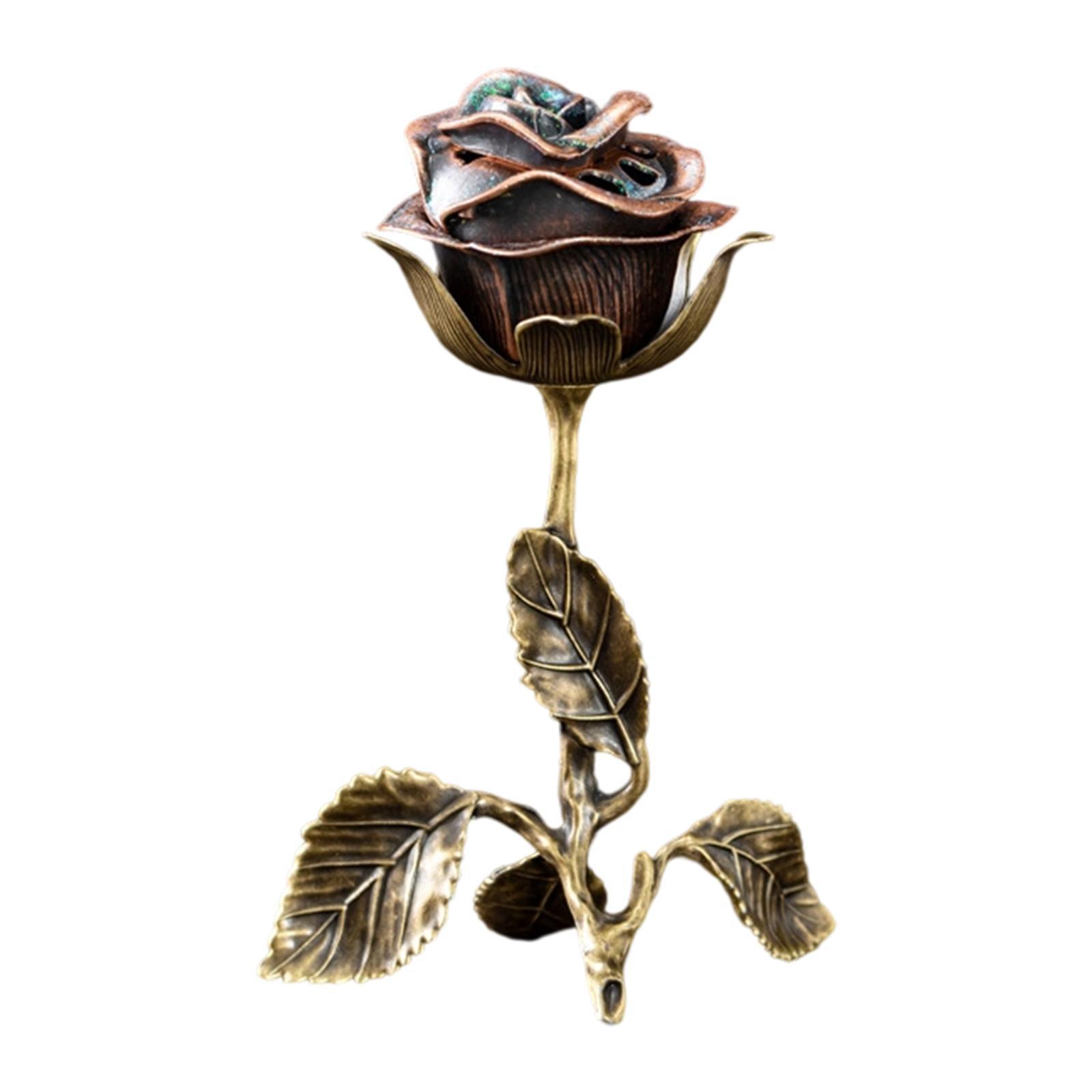 Rose Incense Burner Cyan Blue