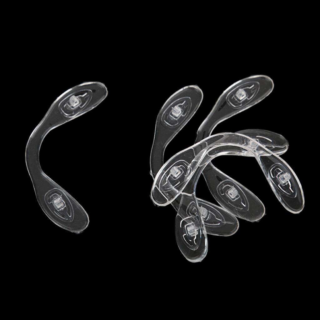 2xPack of 5 Eyewear Silicone Conjoined Nose Pads Eyewear Accessories Clear