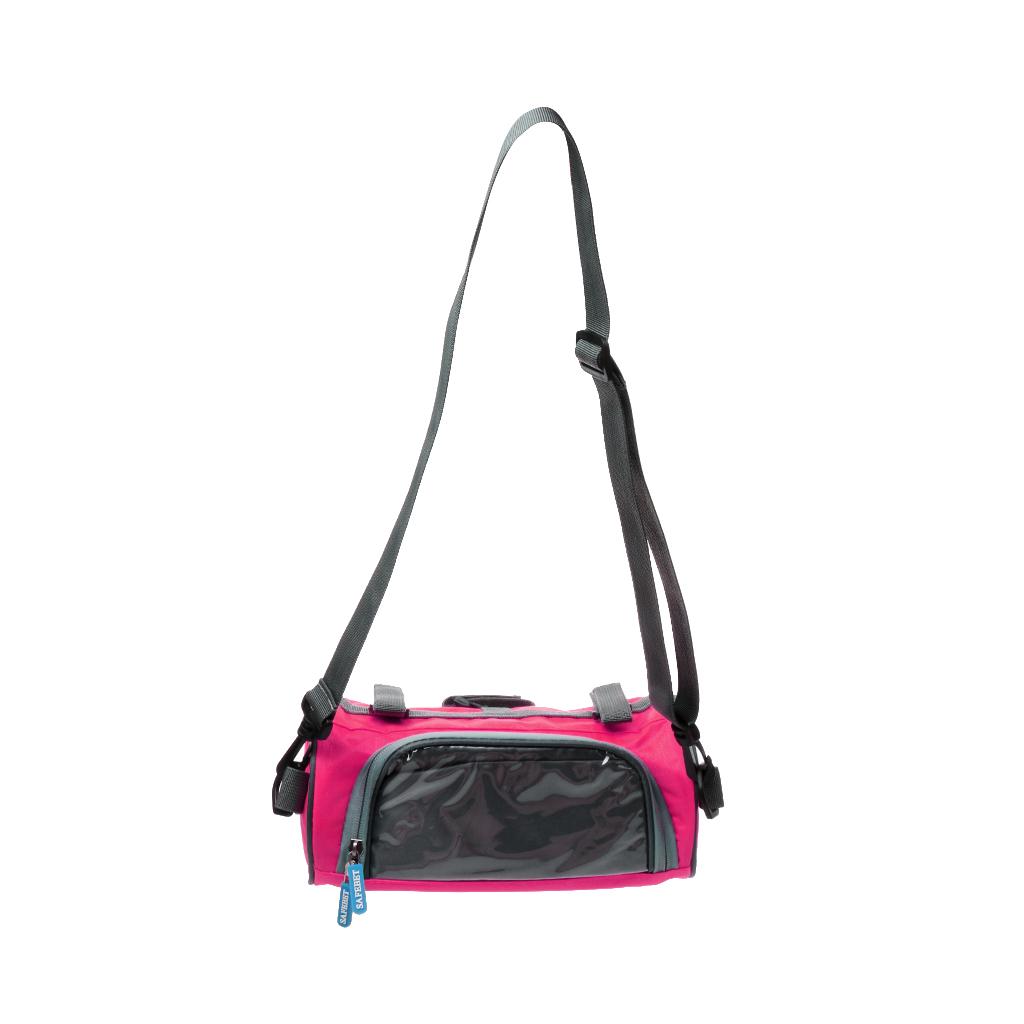 Bicycle Mobile Phone Pouch Handlebar Bag with Touch Screen Round Pink