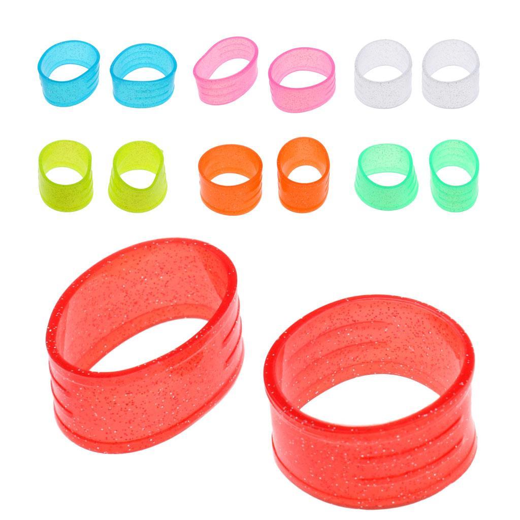 2Pc 7Colors Racket Handle Rubber Ring Tennis Racquet Band Overgrip