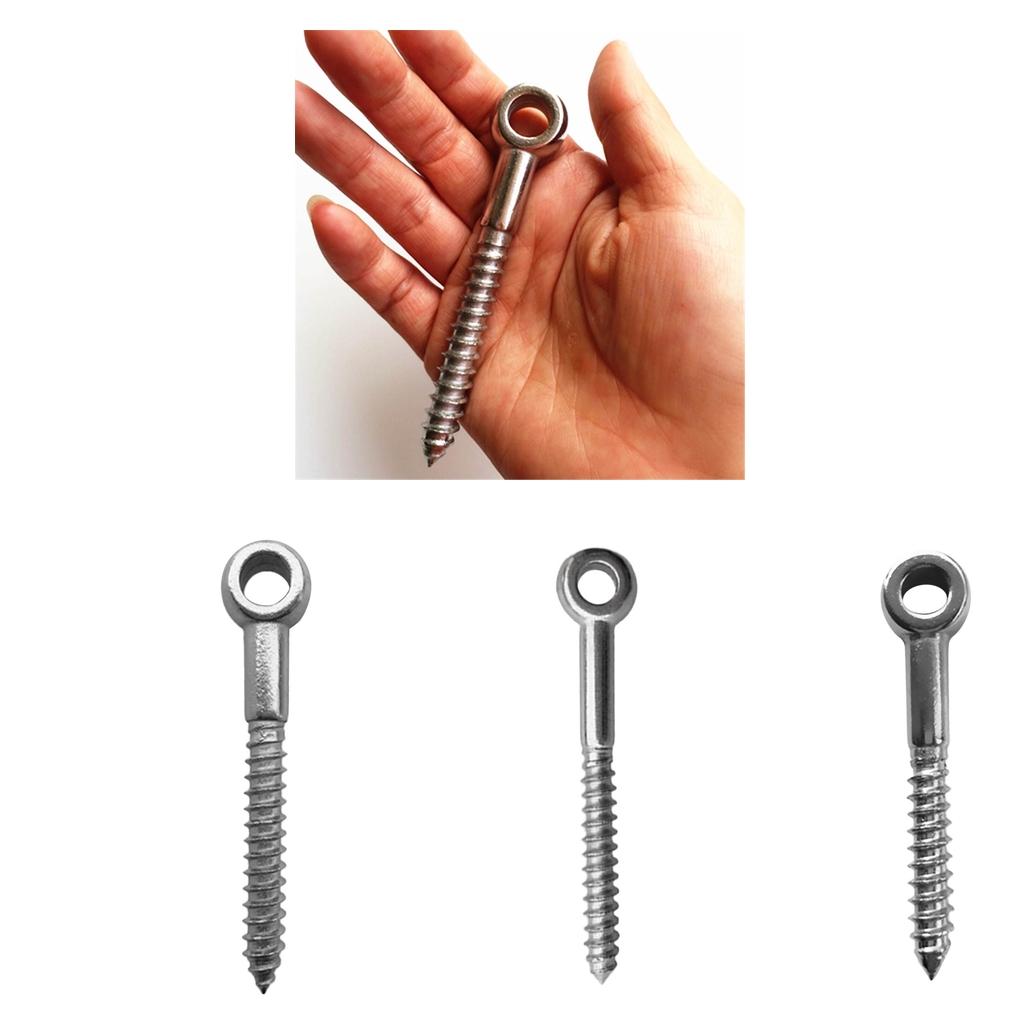 Premium 316 Stainless Steel Eye Pin Screw Hook Eyelet Threaded Hardware