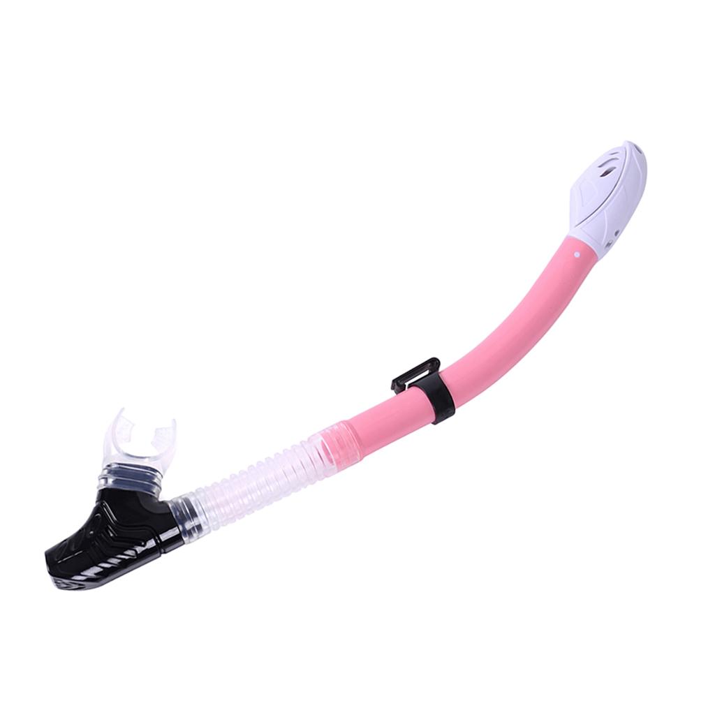 Full Dry Snorkel Tube Silicone Mouthpiece for Scuba Diving Snorkeling Pink