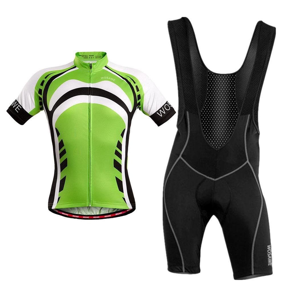 Herren Radtrikot Set Kurzarm Fahrrad Trikot und Radhose