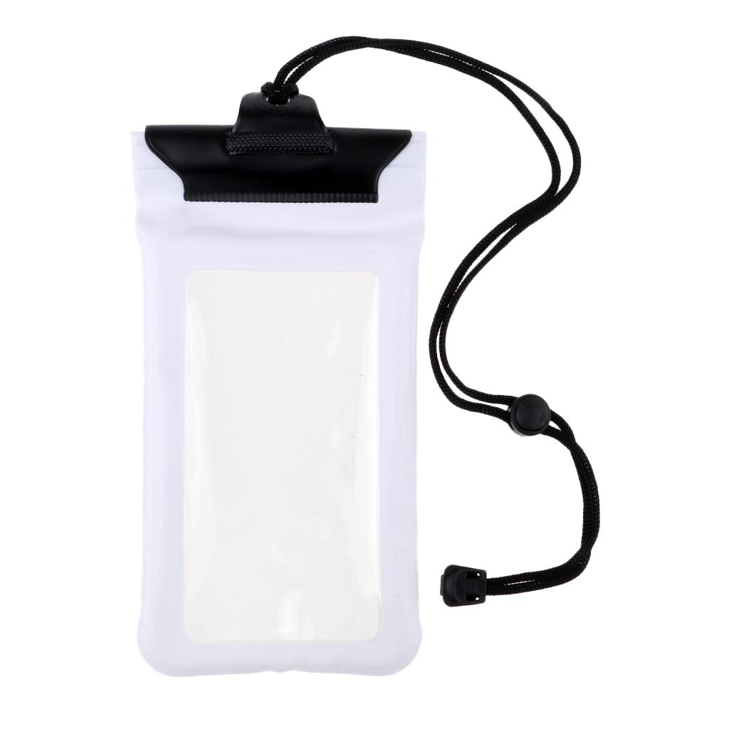 Waterproof Phone Case Pouch Double Locked Cellphone Dry Bag Cover White