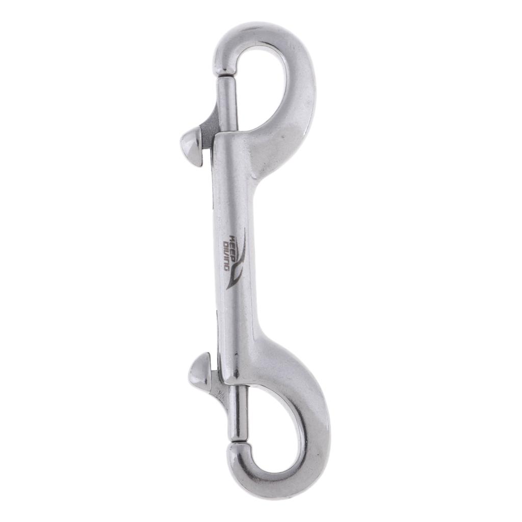 Diving Stainless Steel Double Ended Bolt Snap Buckle Metal Clip Hook 115mm