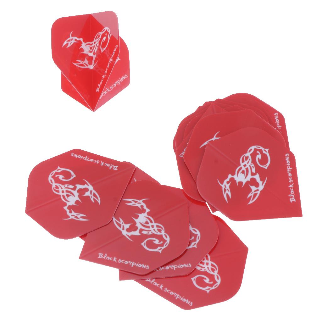 15Pcs Standard Dart Flights Standard Shape Extra Strong Dart Flights Red