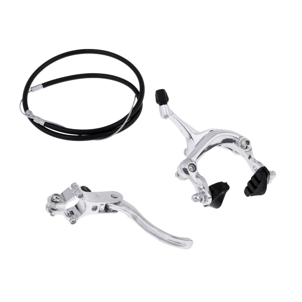 Road Bike Bicycle Cycling U Brake Caliper Bracket Front/ Rear Front Silver