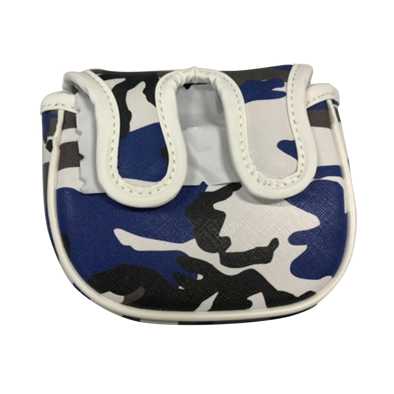 Golf Mallet Head Cover Putter Headcover with Magnetic Closure - Camouflage Blue