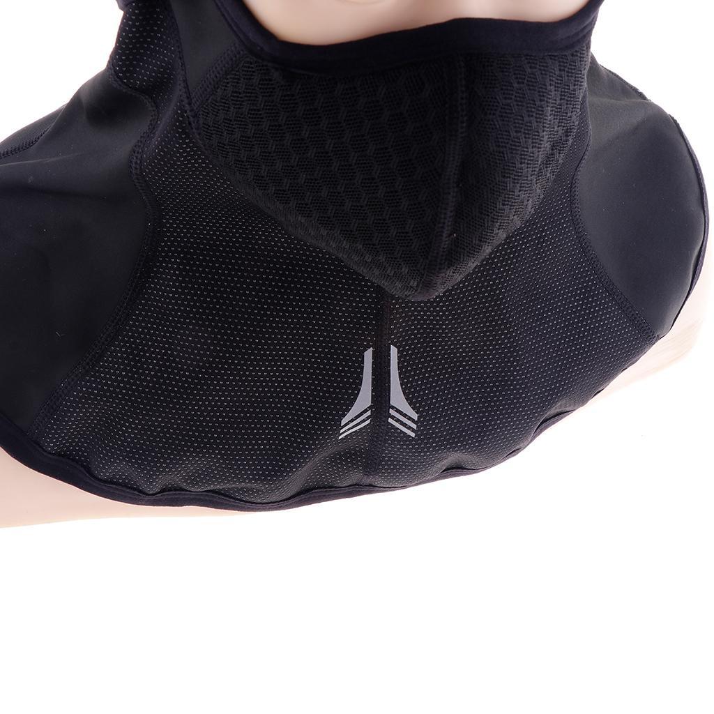 Outdoor Sports Warm Polyester Face Mask Neck Winter Cycling, HuntingZippered Balaclava Black