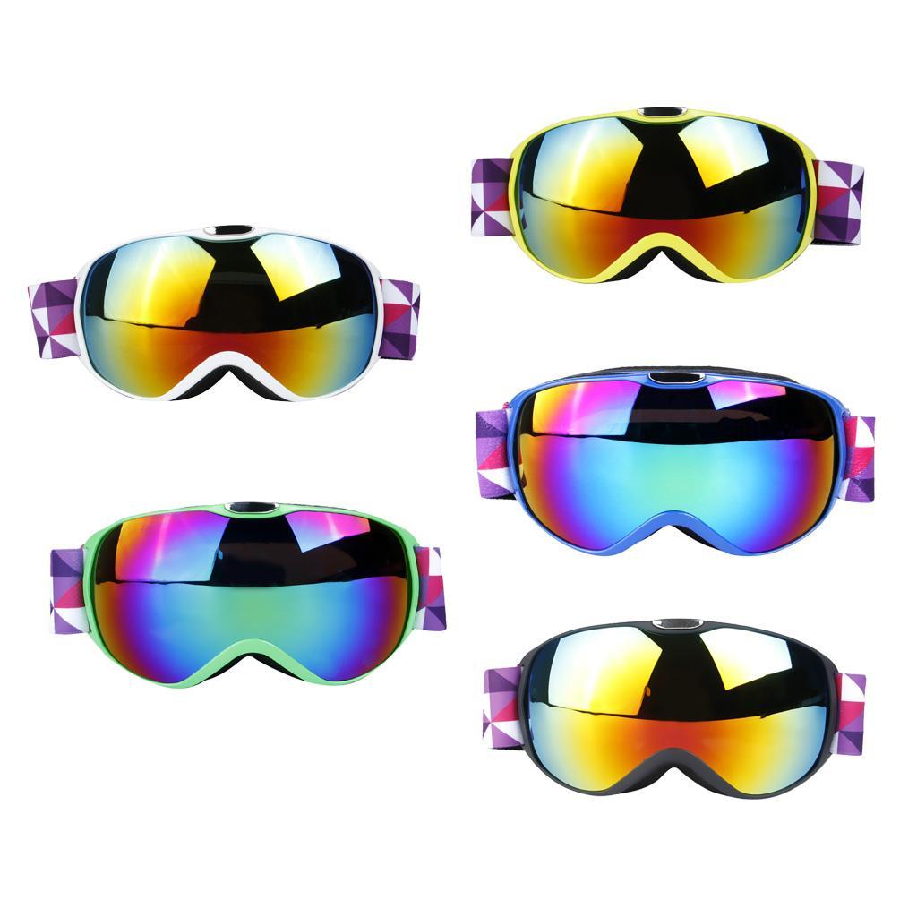 Winter Sports Snow Goggles Kids Ski Anti-fog Snowboard Eyewear Mask  White